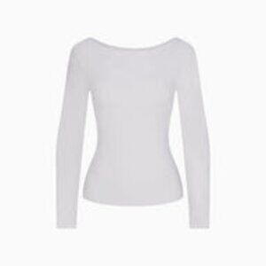 Khy,   Smooth Stretch Boat Neck Long Sleeve | Light Grey | Size: S